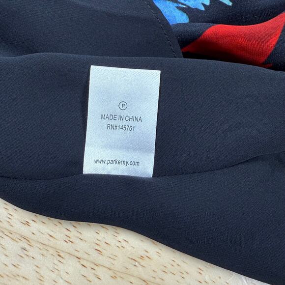 Parker Silk Blend Floral Maxi Dress Long Sleeve Size 0 Project Piece Upcycle - Picture 12 of 12